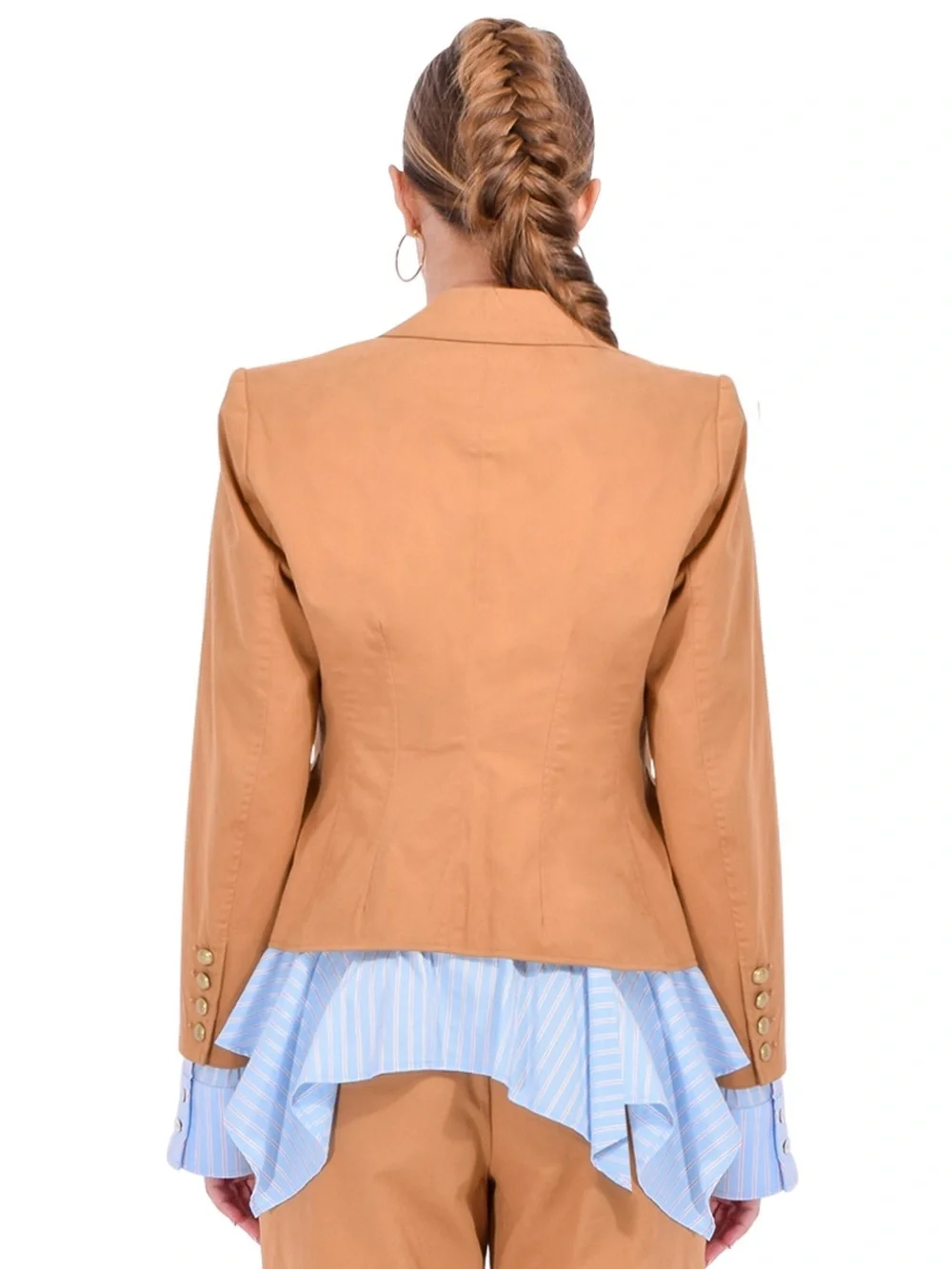 Cinq A Sept Shilo Jacket in Brown Sandstone/Light Bluebell - Picture 5 of 7